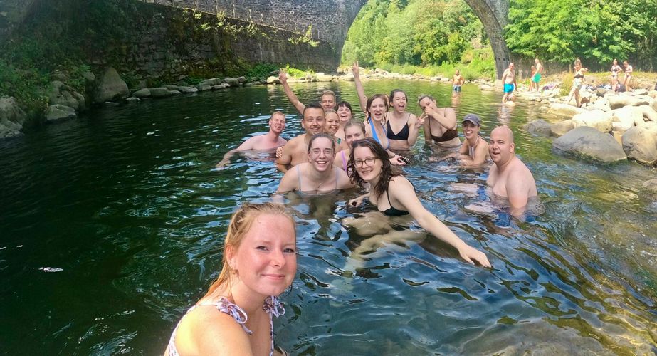 Zwemmen rivier van Lima